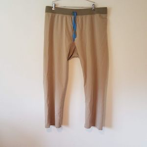 Figs Tan Pants with Blue Drawstring